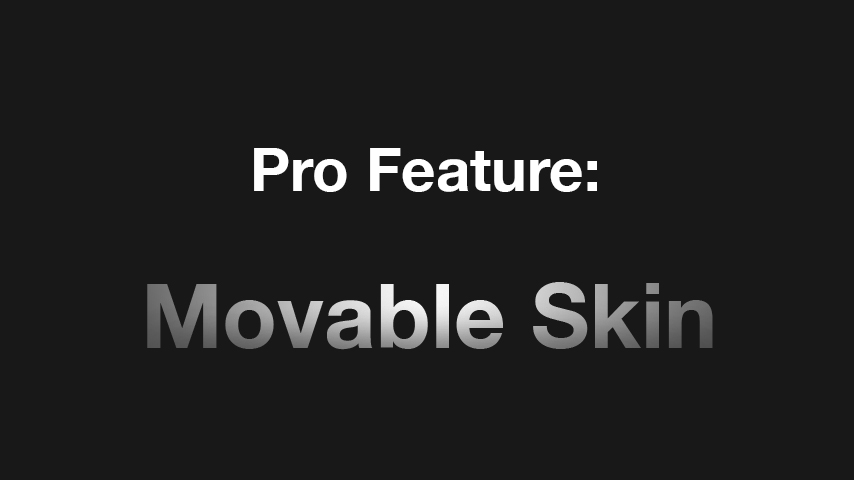 video demonstrating the moveable skin feature