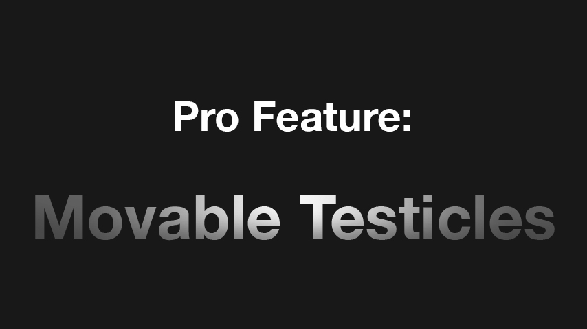 video demonstrating the moveable testicles feature